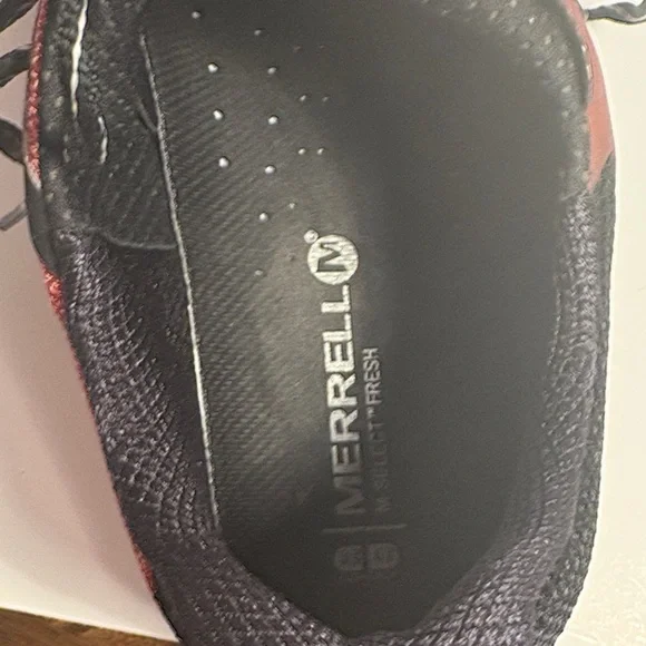 Merrell Men's Black and Red Trail Running Shoes - Picture 13 of 14